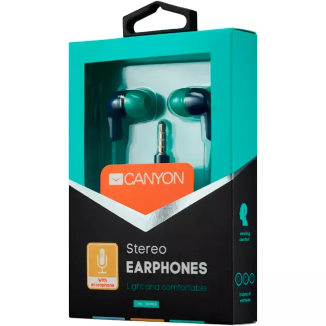 Навушники Canyon CNS-CEPM02GBL Blue/Green