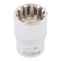 Головка змінна NEO TOOLS Spline 1/2" 18 мм