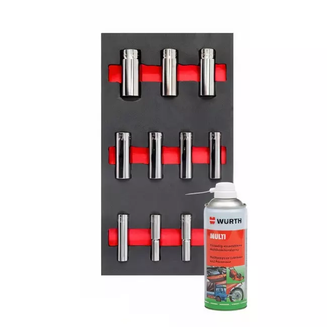 Набор торцевых головок WURTH 1/2" 11шт + спрей MULTI (0965900206m)