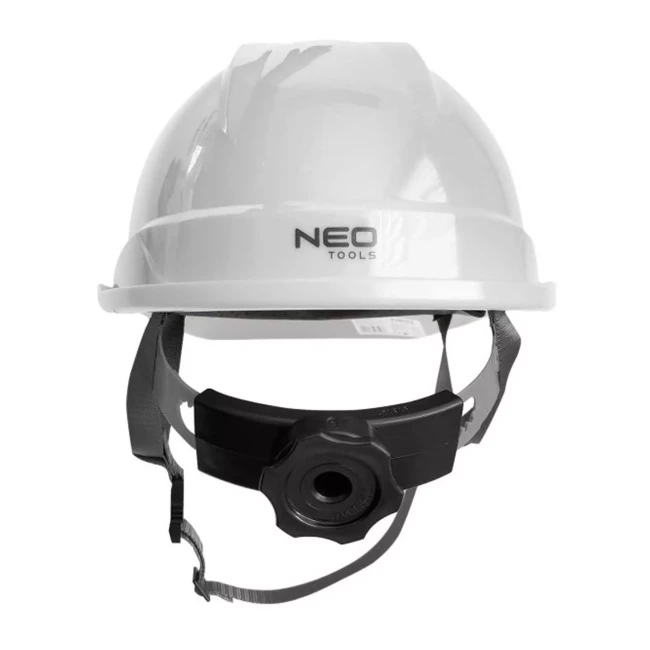 Каска промышленная NEO TOOLS с подбородным ремнем, белая (97-221)