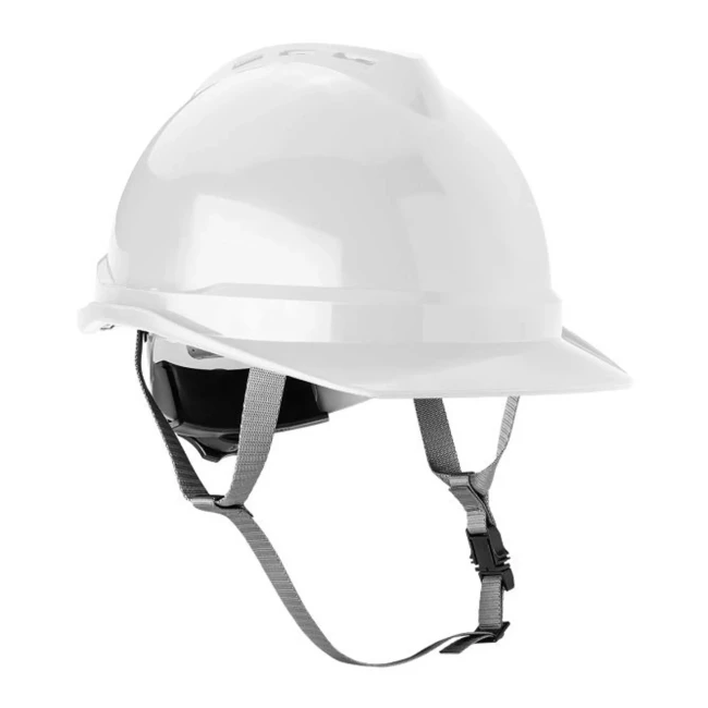 Каска промышленная NEO TOOLS с подбородным ремнем, белая (97-221)