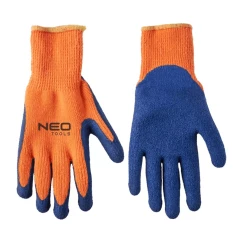 Перчатки рабочие NEO TOOLS, утепленные, акриловые с рельефным латексным покрытием, 10"