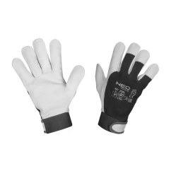 Рабочие перчатки NEO TOOLS, 2122X, козья кожа, липучки, размер 8", CE