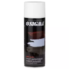 Грунт аэрозольный SIGMA акриловый 400мл RAL 9010 белый (2737511)