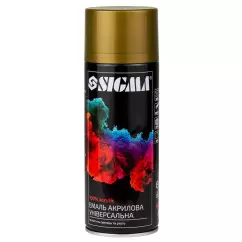 Эмаль аэрозольная SIGMA акриловая 400мл RAL 1036 золотой глянец (2736851)