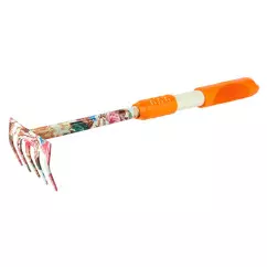Грабли FLORA 5-ти зубов orange TPR (5043024)