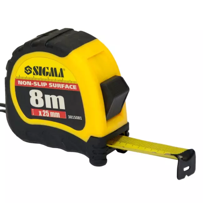 Рулетка SIGMA shiftlock 8м х 25мм (3815081) Рулетка SIGMA shiftlock 8м х 25мм (3815081)