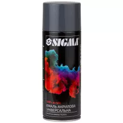 Эмаль аэрозольная SIGMA акриловая 400мл RAL 7015 серый глянец (2736711)