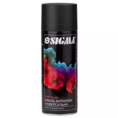 Эмаль аэрозольная SIGMA акриловая 400мл RAL 9011 черный мат (2736641)