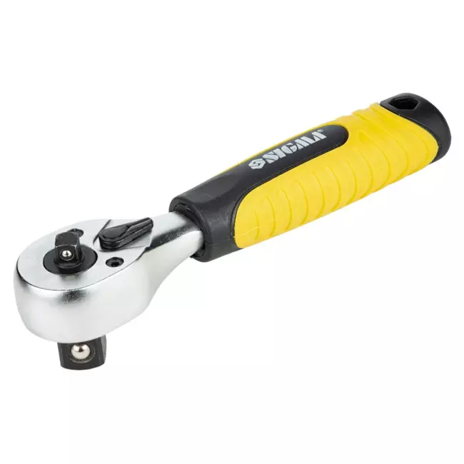 Ключ-трещотка двухсторонняя укороченная SIGMA 1/4"-1/2" 145мм 72T CrV (6050251)