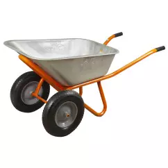 Тачка строительная двухколесная FLORA 100л 320кг колесо 15" (5056714)
