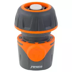 Конектор 1/2" швидкознімний FLORA для шланга 3/4" аквастоп ABS+TPR (5015514)