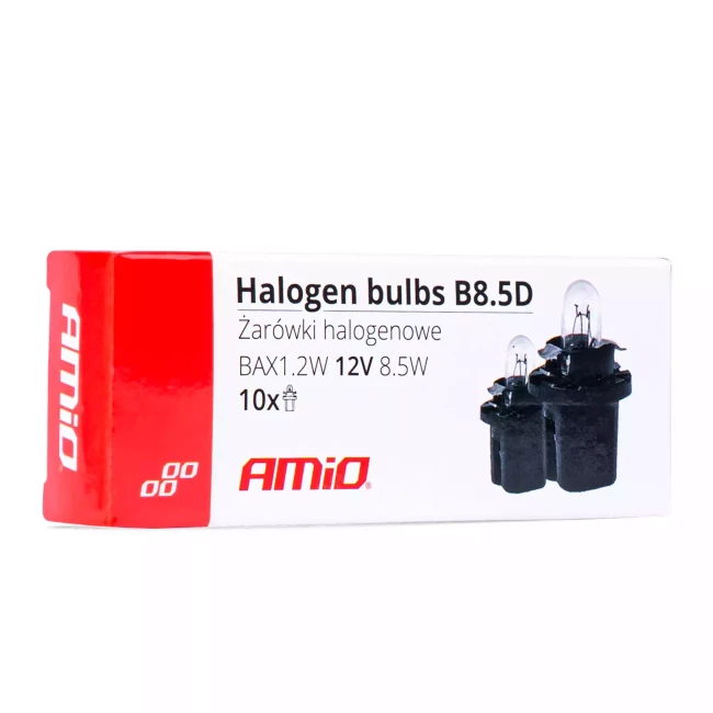 Галогенні лампочки AMiO B8.5D 12V BAX1.2W 10шт. (03371)