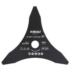 Нож SIGMA для триммера 255х25.4мм 3Т заостренный (5624351)