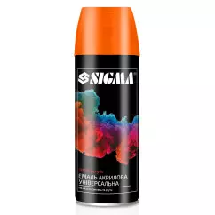 Эмаль аэрозольная SIGMA акриловая флуоресцентная 400мл RAL 2005 оранжевый (2736121)