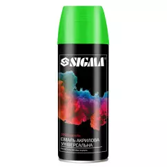 Эмаль аэрозольная SIGMA акриловая флуоресцентная 400мл RAL 6038 зеленый (2736211)