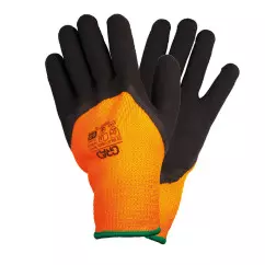 Перчатки трикотажные GRAD с частичным латексным покрытием утепленные р10 оранжевый манжет 12 пар (9445655)
