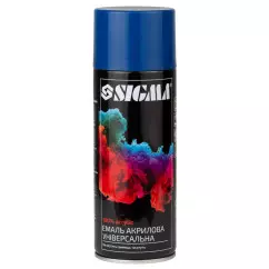 Эмаль аэрозольная SIGMA акриловая 400мл RAL 5005 синий глянец (2737121)