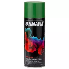Эмаль аэрозольная SIGMA акриловая 400мл RAL 6002 оливково-зеленый глянец (2737231)