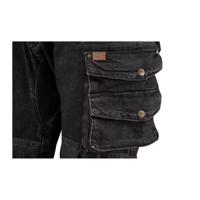 Брюки рабочие NEO TOOLS DENIM, черные, размер XL (81-236-XL)