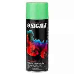 Эмаль аэрозольная SIGMA акриловая 400мл RAL 6021 светло-зеленый глянец (2737211)
