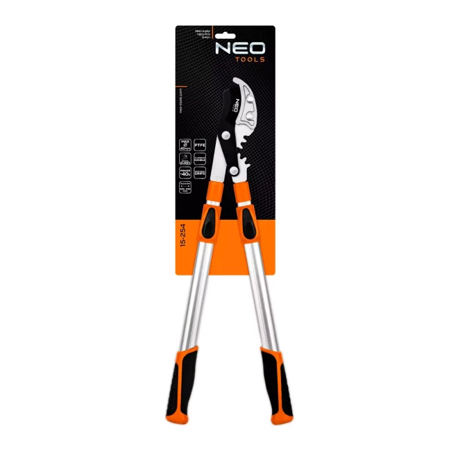 Сучкорез с наковальней NEO TOOLS общая длина 670 мм, диапазон до 42 мм, шестерня, телескопические ручки (15-254)