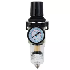 Фільтр-вологовідділювач SIGMA з редуктором і манометром 600 л/хв 1/4" REFINE (7034341)