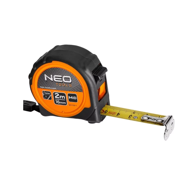 Рулетка NEO TOOLS стальная рулонная 2 м x 16 мм, магнит (67-112-1)