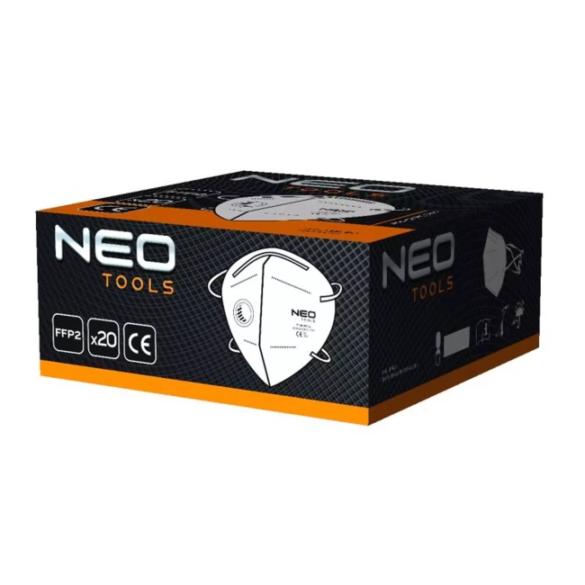 Напівмаска NEO TOOLS FFP2, з клапаном 20 шт., CE (97-338-20)