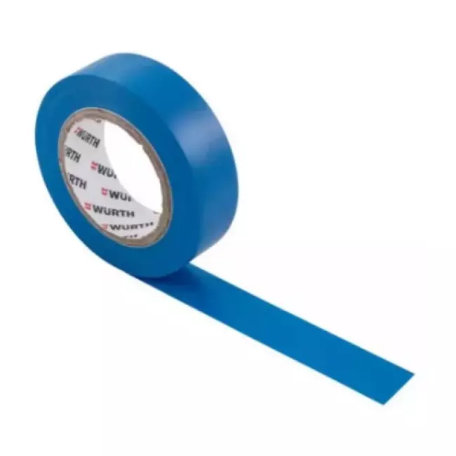 Изоляционная лента PVC WURTH, синяя 18мм/20м (19851051) Изоляционная лента PVC WURTH, синяя 18мм/20м (19851051)
