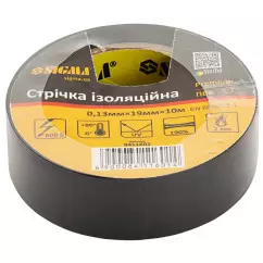 Ізолента SIGMA ПВХ чорна 0.13мм х 19мм х 10м Premium (8411601)