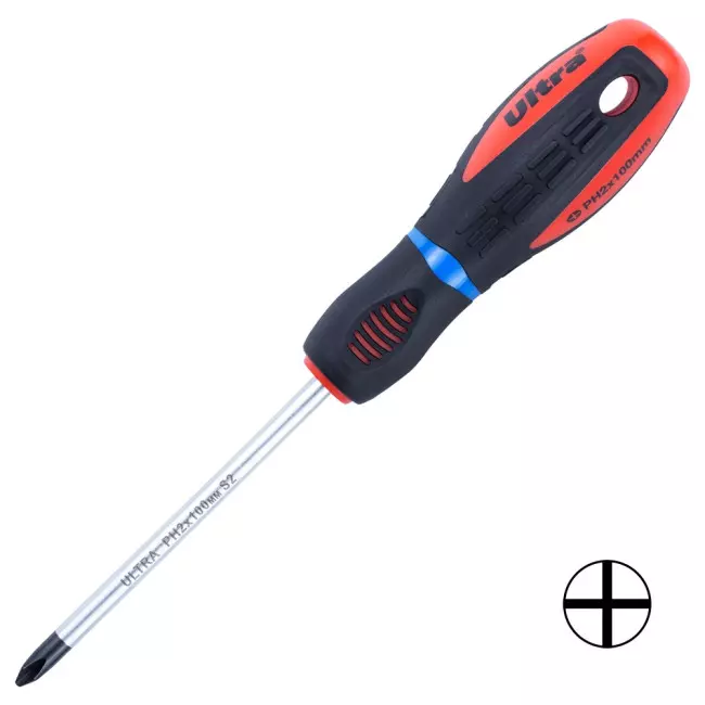 Отвертка крестовая ULTRA PH 2х100мм S2 Profi (4000412)