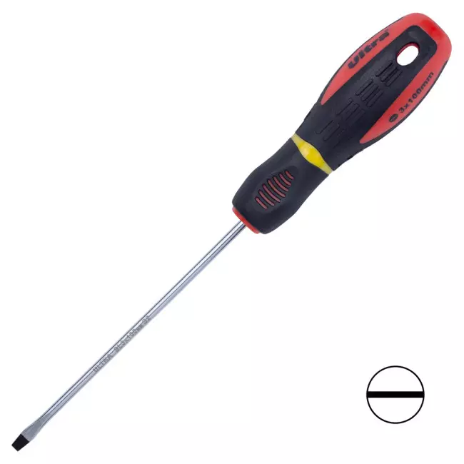 Отвертка шлицевая ULTRA SL 3.0х100мм S2 Profi (4000162)