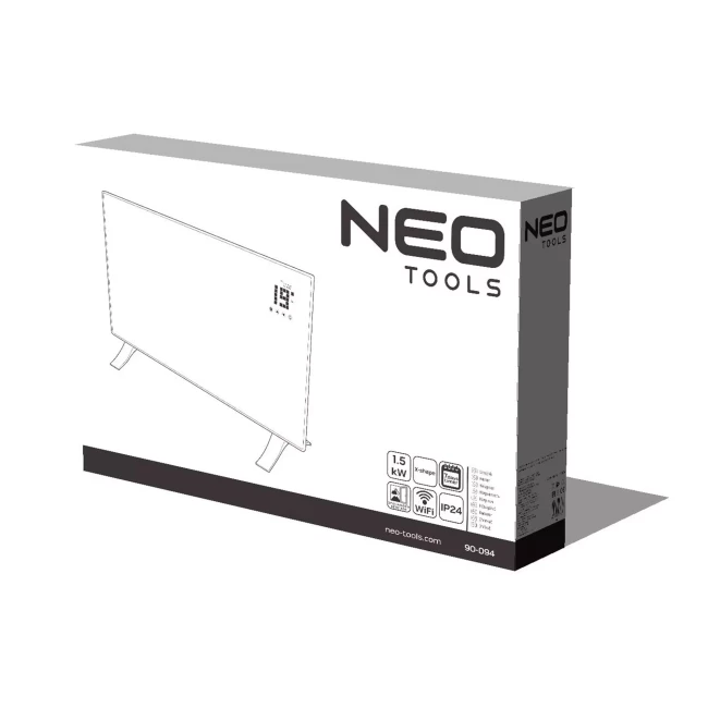 Электрический конвекторный обогреватель NEO TOOLS 1500 Вт, IP24, WIFI (90-094)
