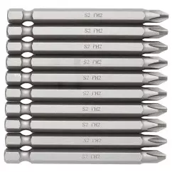 Набір біт SIGMA PН2х75мм 1/4" 10 шт S2 блістер (4010231)