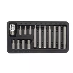 Набор бит ULTRA HEX 1/2" 15 шт S2 пластиковый кейс (4013212)