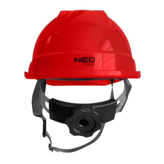 Каска промышленная NEO TOOLS с подбородным ремнем, красная (97-224)