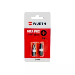 Біта WURTH HEX PH2 1/4" 25мм 2шт (0614176461902)