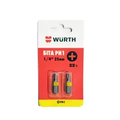 Біта WURTH HEX PH1 1/4" 25мм 2шт (0614176274902)
