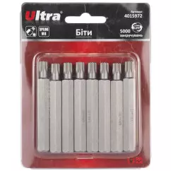 Биты ULTRA Spline M8х75мм 10мм 8 шт S2 блистер (4015972)