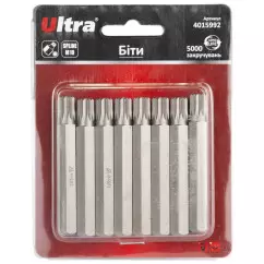 Биты ULTRA Spline M10х75мм 10мм 8 шт S2 блистер (4015992)