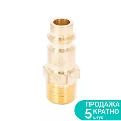 Штуцер SIGMA с внешним резьбовым соединением MT 1/4" Латунь (7022511)