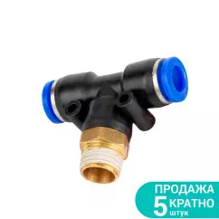 Штуцер SIGMA цанговий (Т-подібний) 12мм МТ 3/8" (7027461)
