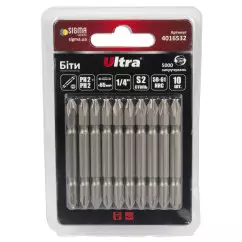 Биты ULTRA PH2-PH2х65мм ¼" 10 шт S2 блистер (4016532)