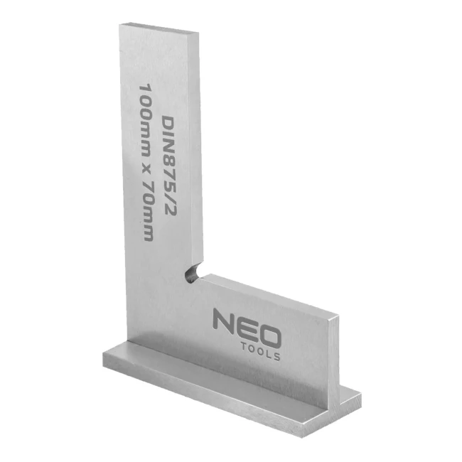 Точный квадрат с основой NEO TOOLS, DIN875/2, 100x70 mm (72-031)