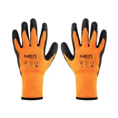 Утеплені робочі рукавички NEO TOOLS, поліестер з латексним покриттям, 2242X, розмір 8 (97-612-8)