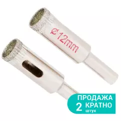 Коронки алмазні по кераміці і склу SIGMA 12мм 2 шт (1541121)