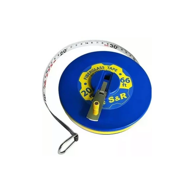 Рулетка S&R Fiberglass Tape 20м x 13мм (422920013)
