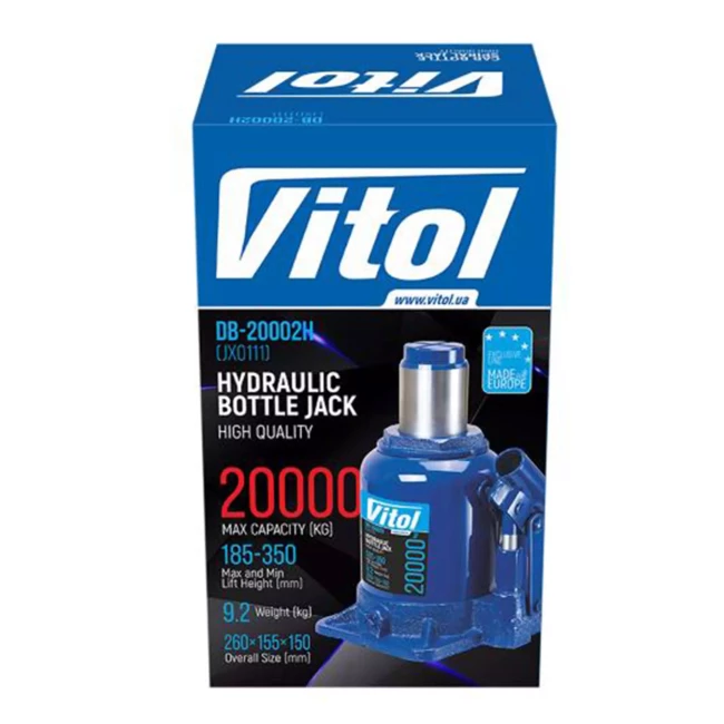 Домкрат гідравлічний Vitol 20т (ДБ-20002H/JX0111)