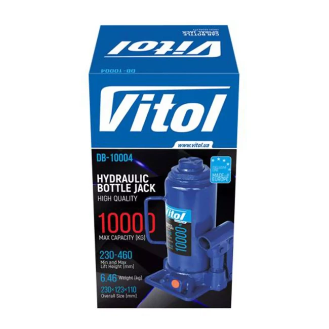 Домкрат гидравлический Vitol 10т ДБ-10004 (634128)